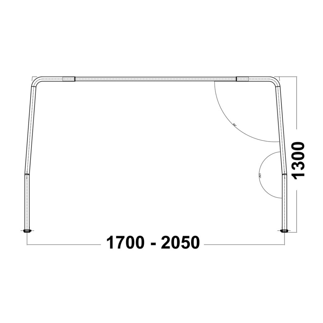 Roll-bar abbattibile per gommoni