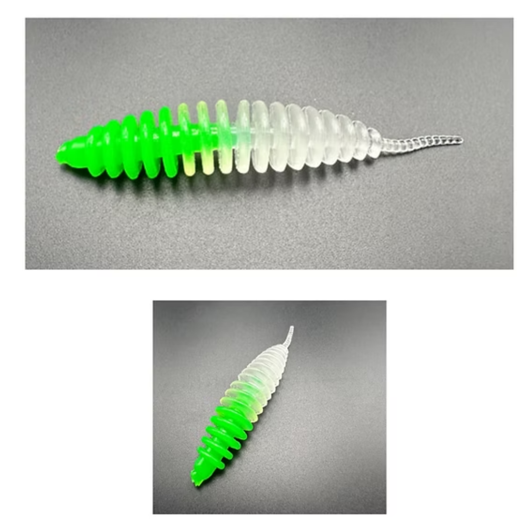 Troutworm 5.00 cm GLOW (Verde light)col.1
