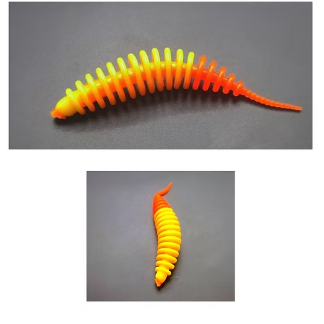 Troutworm2 (Giallo/Arancio Fluo)UV 6.50 cm
