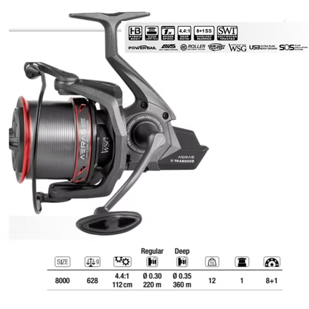 Trabucco Aeras 8000 mulinello surfcasting