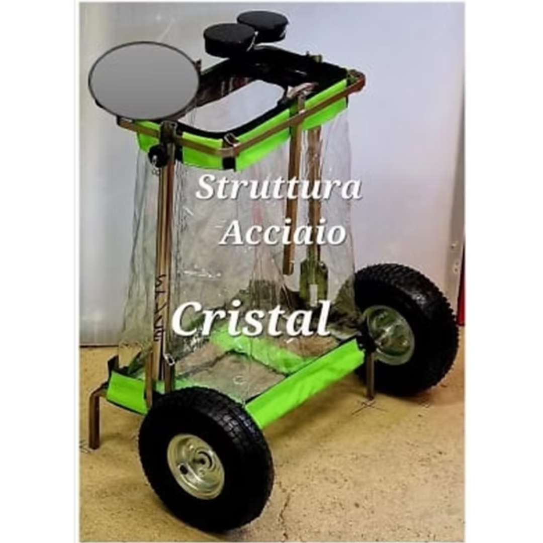 Carrello porta pesci in acciaio Master cristal